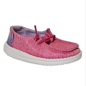 Toddler Girl Hey Dude Wendy Sparkle Pink Slip On Shoe NWOT